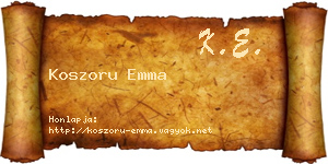Koszoru Emma névjegykártya